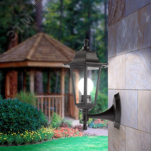 Светильник настенный НБУ 06-60-001 шестигранный черный IP44 Е27 max60Вт - фото 11