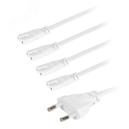 Разветвитель сетевой для линейных светильников ДБО на 4 точки с таймером 4, 8, 12H 4х IEC C7 2pin 2m+timer - фото 5