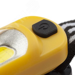 Фонарь налобный светодиодный 3Вт 145Лм IP20 COB 4 режима Аккумуляторный Рабочий Практик GA-801 жёлто-черный - фото 5