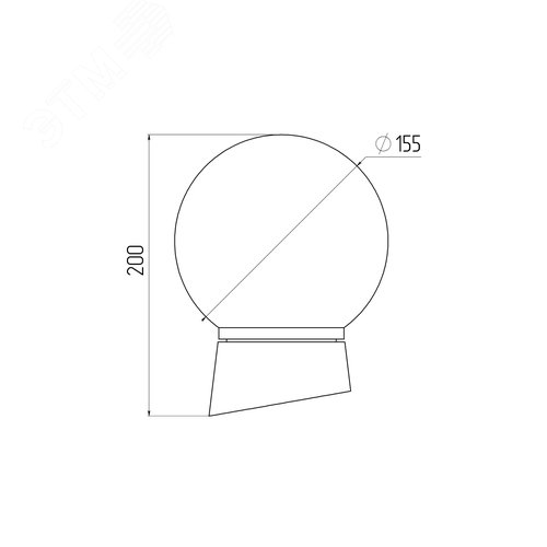 Светильник НБП 01-60-004 с наклонным основанием Гранат полиэтилен IP20 E27 max 60 - фото 7