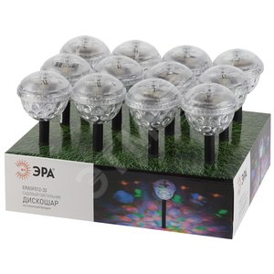 Изображение товара Садовый светильник Дискошар на солнечной батарее ERASF012-32 (шт)