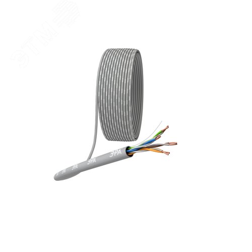 Изображение товара Кабель витая пара U/UTP 4x2x24AWG Cat5e CU PVC 305м ЭРА SIMPLE UL-4-PVC (м)