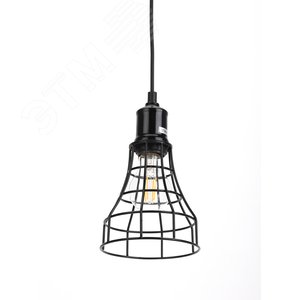 Подвес PL10 BK металл, E27, max 60W, d135 мм, черный (20/240) - фото 1