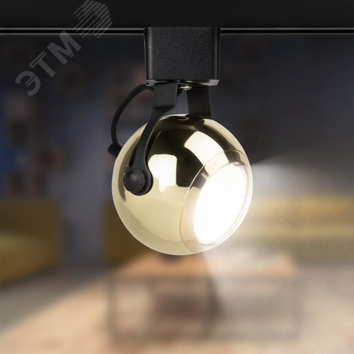 Светильник трековый однофазный TR35-GU10 GD MR16 золото под лампу - фото 2