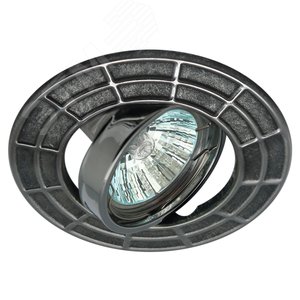Светильник штампованный поворотный MR16,12V/220V, 50W сатин серебро/хром ST7A CH/SS - фото 1