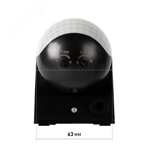 Датчик движения настенный инфракрасный 1200 Вт 180 градусов IP44, черный MD 011 - фото 6