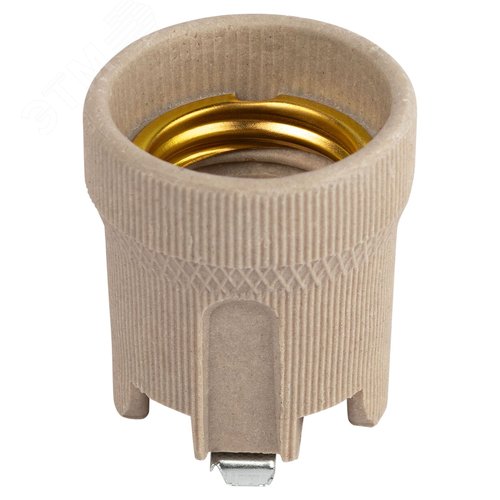 Патрон Е27 керамический белый с держателем - фото 2