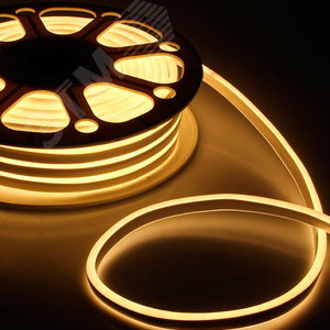 Лента светодиодная неоновая 7Вт/м 220В 2700К IP67 120LED/м N2835-120-IP67-220V-20m-2700 - фото 2