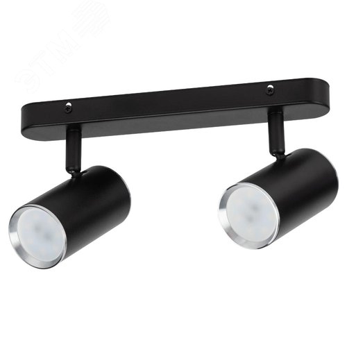 Светильник настенно-потолочный спот OL35-2 BK MR16 GU10 IP20 черный хром - фото 7