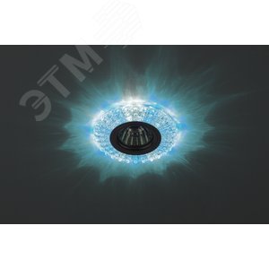 Точечный светильник декор cо светодиодной подсветкой (голубой+белый), DK LD2 SL/BL+WH прозрачный Б0019200 ЭРА - 2