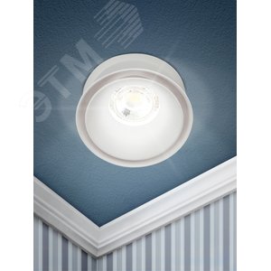 Светильник встраиваемый декоративный KL94 WH MR16/GU5.3 белый, пластиковый (MR16/GU5.3 в комплект не входит) - фото 2