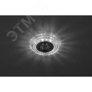 Точечный светильник декор c белой светодиодной подсветкой, DK LD3 SL/WH прозрачный Б0019202 ЭРА - 2
