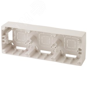 Изображение товара Коробка накладного монтажа 3 поста, Эра12, слоновая кость (5/50/400) 12-6103-02 (шт)