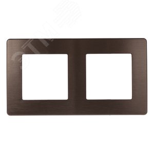 Изображение товара Рамка для розеток и выключателей 2 поста бронза пластик ЭРА 12 12-5102-13 (шт)