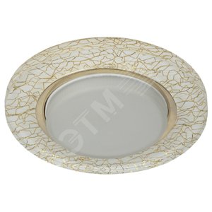 Светильник под лампу Gx53, 220V,13W, белый/золото DK80 WH/GD - фото 1