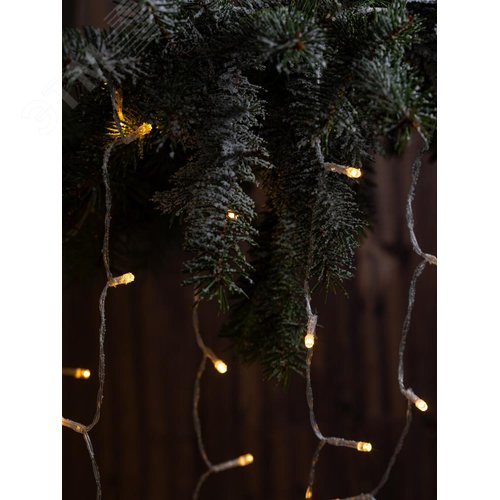 Гирлянда садовая на солнечной батарее Занавес 1,5*1,5 метра, 192 LED ERASF22-41 - фото 11