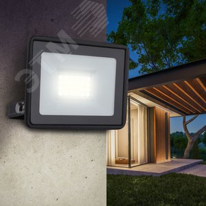 Прожектор светодиодный ДО-20 Вт 4000К 1600 Лм IP65 черный 20w нейтральный 200-240В LPR-023-0-40K-020 - фото 6