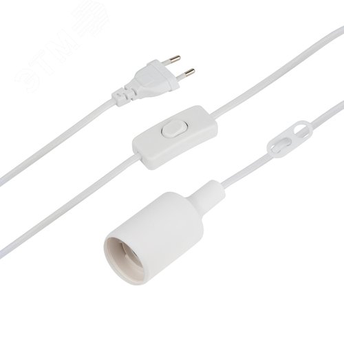 Светильник для растений FITO-Holder E27 3м с проводом и выключателем для фитоламп с цоколем Е27 - фото 2