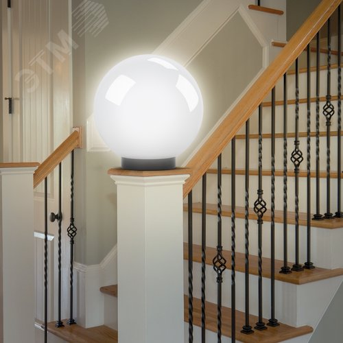 Светильник на опору/кронштейн НТУ 01-60-201 шар белый IP44 Е27 max60Вт d200mm - фото 5