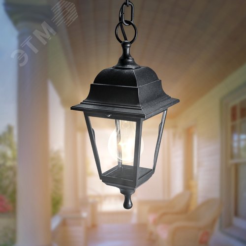 Светильник подвесной НСУ 04-60-001 четырехгранный черный IP44 Е27 max60Вт - фото 6