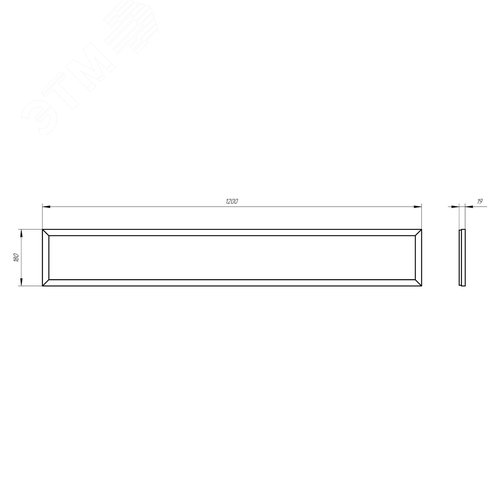 Светильник светодиодный ДВО/ДПО SPO-7-50-4K-P 50Вт 5040Лм 4000K 1200х180 призма - фото 3