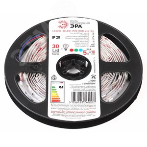 Лента светодиодная 7,2Вт/м 12В RGB IP20 60LED/м LS5050-7,2-30-12-RGB-IP20-1 - фото 2