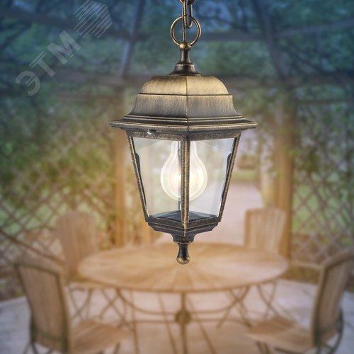 Светильник подвесной НСУ 04-60-001 четырехгранный под бронзу IP44 Е27 max60Вт - фото 7