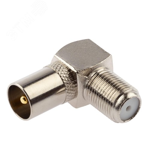 Изображение товара Переходник Simple RS-A04-1 гнездо F-штекер TV угловой 1 шт (шт)