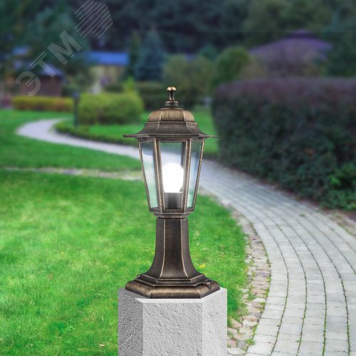 Светильник садово-парковый НТУ 06-60-001 Оскар шестигранный под бронзу IP44 Е27 max60Вт - фото 7