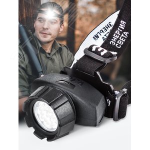 Фонарь налобный светодиодный 1Вт 60Лм IP40 LED 4 режима на батарейках 3xAAA (в комплект не входят) GB-602 черный - фото 4