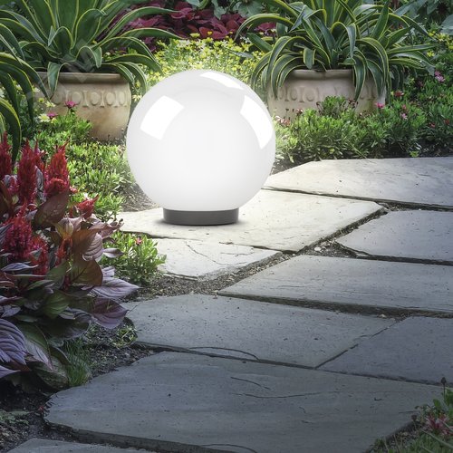 Светильник на опору/кронштейн НТУ 02-100-351 шар белый призма IP44 Е27 max100Вт d350mm - фото 6