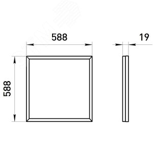 Светильник светодиодный ДВО 32Вт 4000Лм 4000К IP40 ГРИЛЬЯТО 588х588 матовый SPO-640-3-4K-32 - фото 2