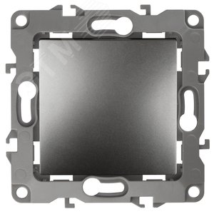 Изображение товара Кнопка, 10АХ-250В, Эра12, графит (10/100/3000) 12-1111-12 (шт)