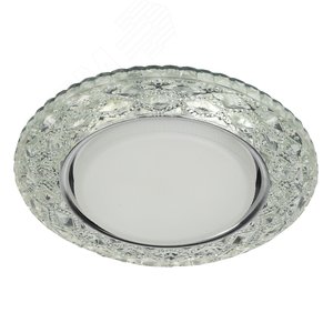 Светильник точечный декоративный cо светодиодной подсветкой Gx53, прозрачный DK LD24 SL/WH - фото 2