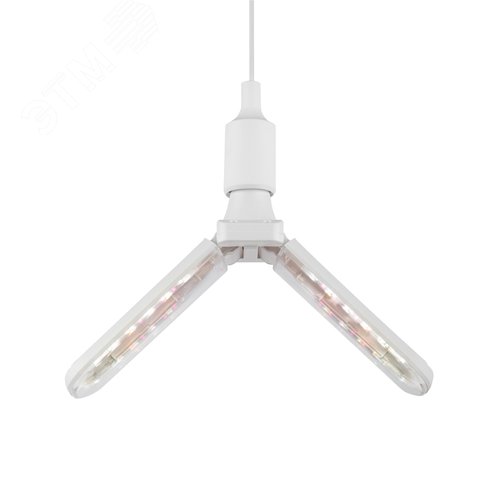 Фитолампа для растений светодиодная GREEN LINE ФИТО-20W-PFR-E27-GR 2-х лепестковая полного спектра 20 Вт Е27 - фото 4