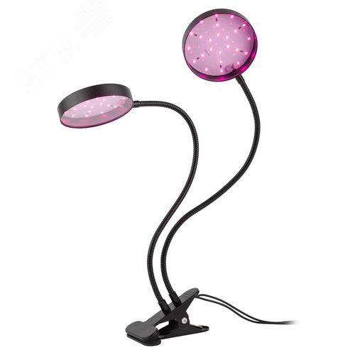 Светильник для растений на прищепке FITO-20W-АLED-R красно-синего спектра 20 Вт черный - фото 2