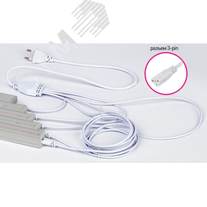 Разветвитель сетевой для фитолампы FITO 5х IEC C5 (3-pin) 2 м для подключения 5 светильников - фото 3