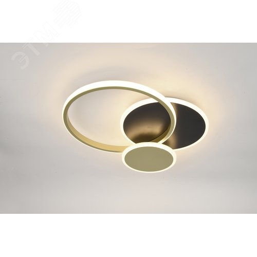 Светильник светодиодный потолочный ДПБ-60Вт 2 000Лм Модерн с ДУ City CLL-1-60-RC BK +GD - фото 4