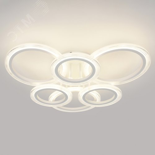 Светильник светодиодный потолочный ДПБ-90Вт 4 651Лм Модерн Ring CLL-1-90-RC WH - фото 5