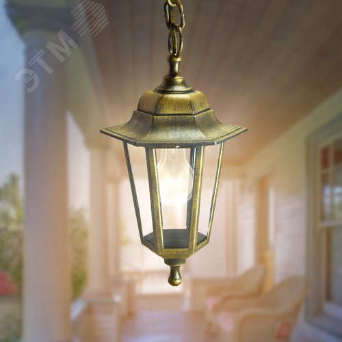 Светильник подвесной НСУ 06-60-001 шестигранный под бронзу IP44 Е27 max60Вт - фото 6