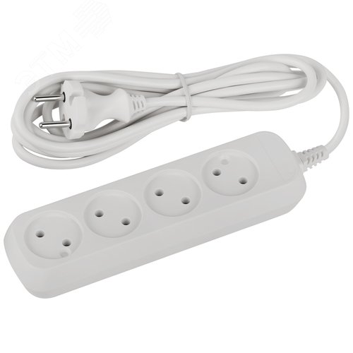 Изображение товара Удлинитель электрический 4 розетки без заземления 3м ПВС 2x0.75мм2 UDL-10-430 Greenline (шт)