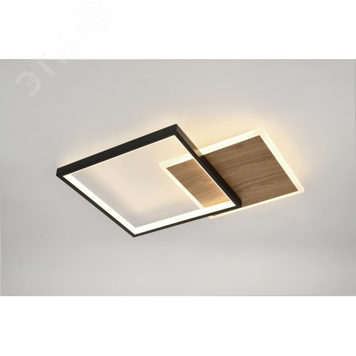 Светильник светодиодный потолочный ДПБ-60Вт 1 892Лм Модерн с ДУ Ferre CLL-1-60-RC BK +Wood - фото 2