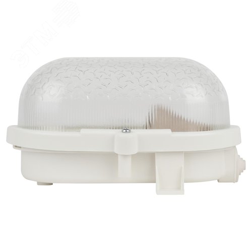 Светильник НБП 01-60-012 с ободком Евро пластик/стекло IP53 E27 max 60 Вт 184х115х90 овал белый - фото 2