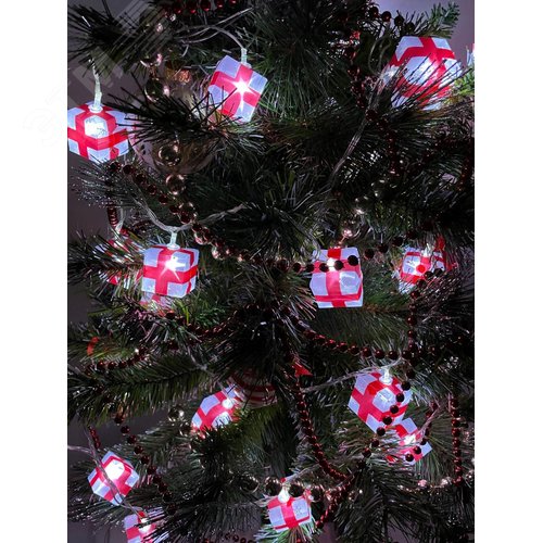 Гирлянда LED нить подарки 3 м холодный свет 220 V IP20 24/192 ENIN-3P - фото 4