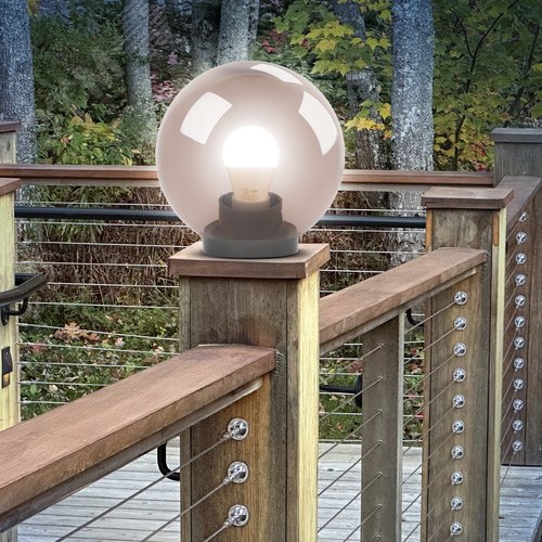 Светильник на опору/кронштейн НТУ 01-60-205 шар дымчатый IP44 Е27 max60Вт d200mm - фото 7