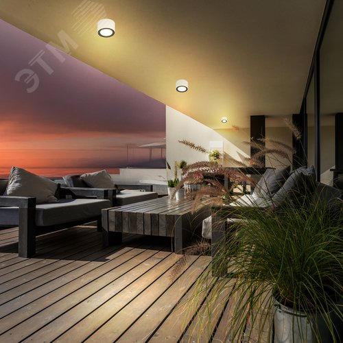 Светильник настенно-потолочный спот OL28 WH/BK GX53, черно-белый, IP44 - фото 9