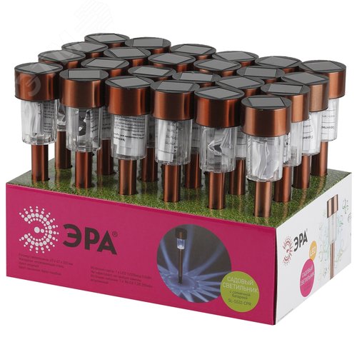 Светильник садовый на солнечной батарее, нержавеющая сталь, ''медный'', 32 см SL-SS30-CPR - фото 5