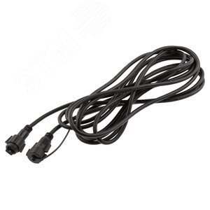 Удлинитель ERAPS-U10 для гирлянды IP65, 10 метров каучук черный - фото 1