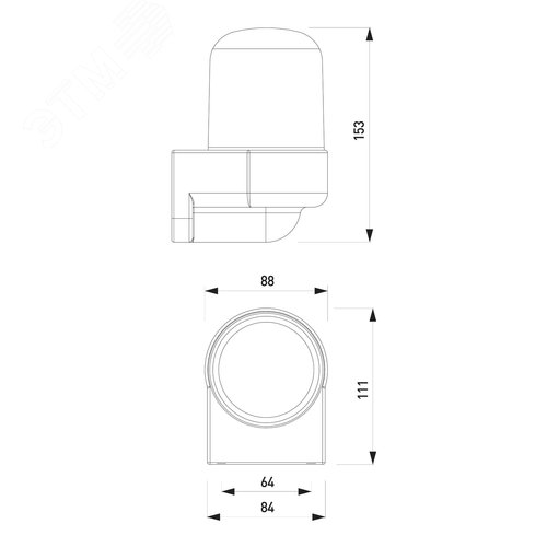 Светильник для бани керамика/стекло угловой IP54 E27 max 60Вт 150х110х85 белый НББ 02-60-003 - фото 7