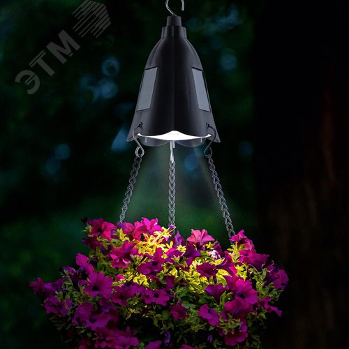 Светильник садовый подвесной для подсветки кашпо на солнечной батарее ERASF024-28 - фото 5